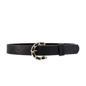 {b-low the belt} annabella black & gold chain belt